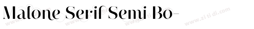Malone Serif Semi Bo字体转换